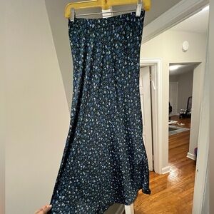 Zara Black and Blue Floral Dress